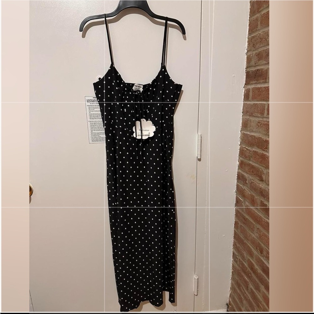 Realisation Par | Claudia Schiffer polka dot silk slip dress NEW with tags 🖤🤍